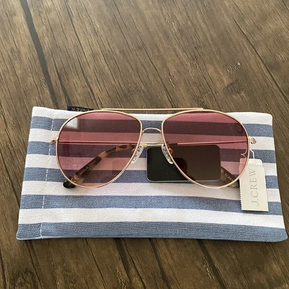 J. Crew Bondi Wire Frame Aviator Sunglasses - Picture 7 of 10